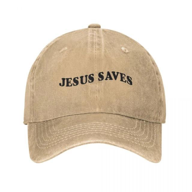 Jesus saves baseball cap