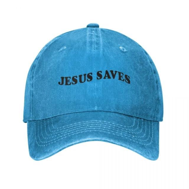 Jesus saves baseball cap